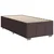 Vidaxl Box spring postelja z vzmetnico temno rjava 100x200 cm blago