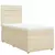 vidaXL vidaXL Box spring postelja z vzmetnico krem 80x200 cm blago, (21290904)