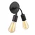 Opviq Zidna lampa E27 Socket, Crna