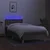 Vidaxl Box spring postelja z vzmetnico LED taupe 100x200 cm blago