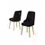 Hanah Home Set stolica Newa, 46x94x46 cm, 4 komada, Crno-zlatne boje
