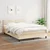 Vidaxl Box spring postelja z vzmetnico krem 140x200 cm blago