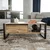 HANAH HOME Haldizen Klub sto, 105x40x55cm, Braon-crni