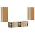 Set TV komoda Zidne 2 pcs Sonoma hrast Konstruirano drvo