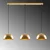 Opviq Luster Kure-40-Mr-722-2, 145x40x116cm, IP20, Zlatne boje