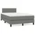 Vidaxl Box spring postelja z vzmetnico LED temno siva 120x190 cm blago