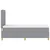 Vidaxl LED Box Spring Postelja Svetlo siva 90 x 190 cm blago