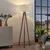 OPVIQ AYD 2986 Podna lampa, Drvena, E27, Bež