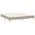 Vidaxl Box spring postelja z vzmetnico LED sv. siva 160x200 cm blago