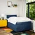 Vidaxl Box spring postelja z vzmetnico moder 120x200 cm blago
