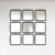 Wallity Set ogledala SETAYNA_062, 24x24cm
