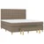 shumee Box spring postelja z vzmetnico taupe 180x200 cm blago