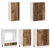 Kuhinjska jedinica LUCCA 5 pcs Staro drvo Konstruirano drvo