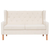 2-dijelni set sofa od tkanine krem bijeli