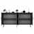 Hanah Home Konzola Hook KB150, 150x75x35 cm, Antracit-zlatne boje