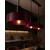 Luster na sajli HAKI 3xE27/60W/230V bordo/crna