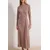 Trendyol Modest Ženska haljina Tctss26Eb00088, Smeđa
