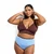 Swim by Zizzi Bikini hlačke Senya rjava