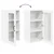 Vidaxl Stenski stekleni omarica LUCCA Bela 40 x 31 x 80 cm