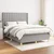 shumee Box spring postelja z vzmetnico svetlo siva 140x200 cm blago
