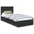 Krevet s od storage Crna 90 x 190 cm Konstruirano drvo