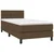Greatstore Box spring postelja z vzmetnico LED temno rjava 80x200 cm blago