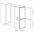 RAKALL Frižider/zamrzivač, IKEA 500 ugrađeno, 153/79 l