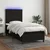 Vidaxl Box spring postelja z vzmetnico LED črna 90x190 cm blago