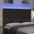 Vidaxl LED glava postelje z LED lučmi Temno rjava 144 cm Poliester