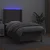 Vidaxl Box spring postelja z vzmetnico LED siva 100x200cm umetno usnje