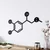 WallXpert metalni zidni ukras 5003, strukturna formula molekula adrenalina, 45 x 26 cm, crni