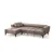 Atelier del Sofa Ugaona garnitura Hamlet 95x43x230cm Svetlobraon