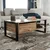HANAH HOME Haldizen Klub sto, 105x40x55cm, Braon-crni