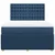 Vidaxl Box spring postelja z vzmetnico modra 160x200 cm blago
