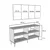 Hanah Home Konzolni sto Violet, 150x75x35 cm, Antracit