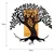 Atelier Del Sofa Zidna dekoracija Monument Tree, 89x3x90 cm, Crna
