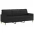 3-dijelni set sofa s jastucima crni od mikrovlakana