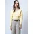 Trend Alacati Stili Ženska bluza dugih rukava ALC-019-053-BLZ, V-izrez, Žuta