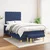 Vidaxl Box spring postelja z vzmetnico modra 120x190 cm blago
