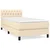 shumee Box spring postelja z vzmetnico krem 90x200 cm blago