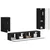 Set TV komoda Zidne 4 pcs Crna Konstruirano drvo