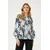 Kaffe Bluza Louise modra/temno siva