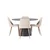Venture Design Jedilna miza in stol komplet, okrogla miza 120x75 cm, stoli 56x87x49 cm, rjava