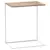 Vidaxl Stranska mizica bela 55x35x66 cm konstruiran les