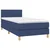 Vidaxl Box spring postelja z vzmetnico LED modra 90x200 cm blago