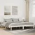 Vidaxl Daljši posteljni okvir brez vzmetnice bel 180x210 cm trden les