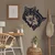 WallXpert metalni zidni ukras 5135, glave dva vuka, 58 x 58 cm, crni