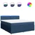 Vidaxl Box spring postelja z vzmetnico modra 180x200 cm blago