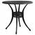 5-dijelni bistro set od lijevanog aluminija crni