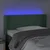 Vidaxl LED posteljno vzglavje temno zeleno 83x16x78/88 cm žamet